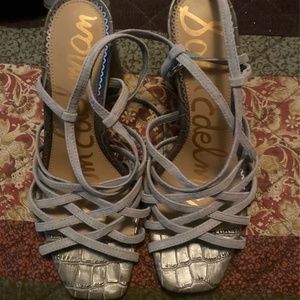 Sam Edelman crocodile strappy heels so cute